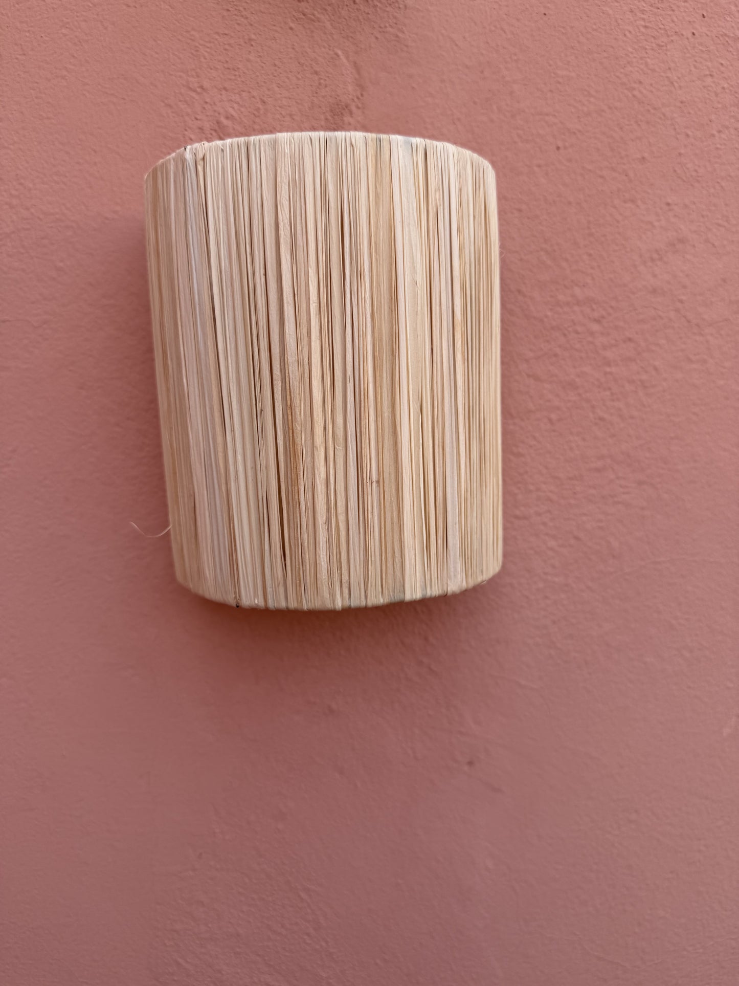 Wandlampenkap van raffia